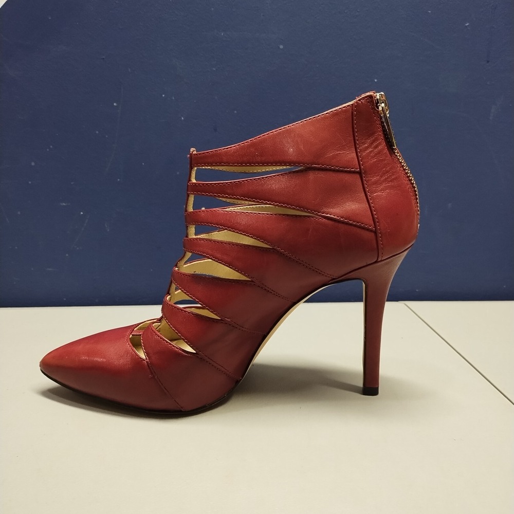 Michael Kors Mavis Back Zip Stiletto Heels Womens US 9M Burgundy Pointed Toe - Picture 9 of 11
